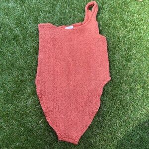 HUNZA G Nancy One-Shoulder One-Piece Swimsuit